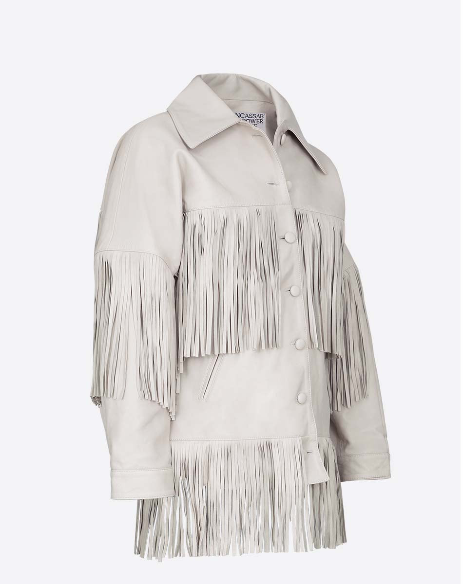 Loretta Leather Fringe Jacket