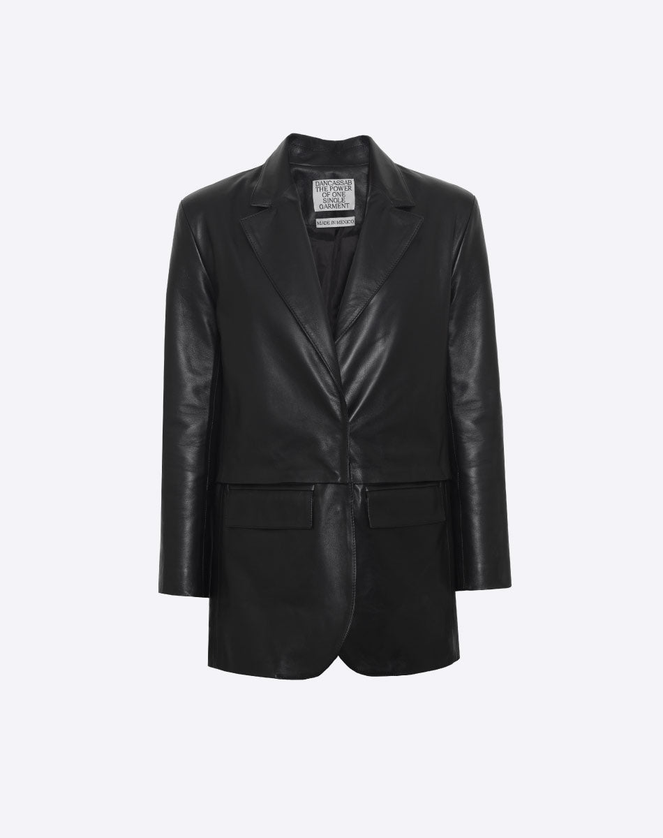 Alicia Leather Blazer