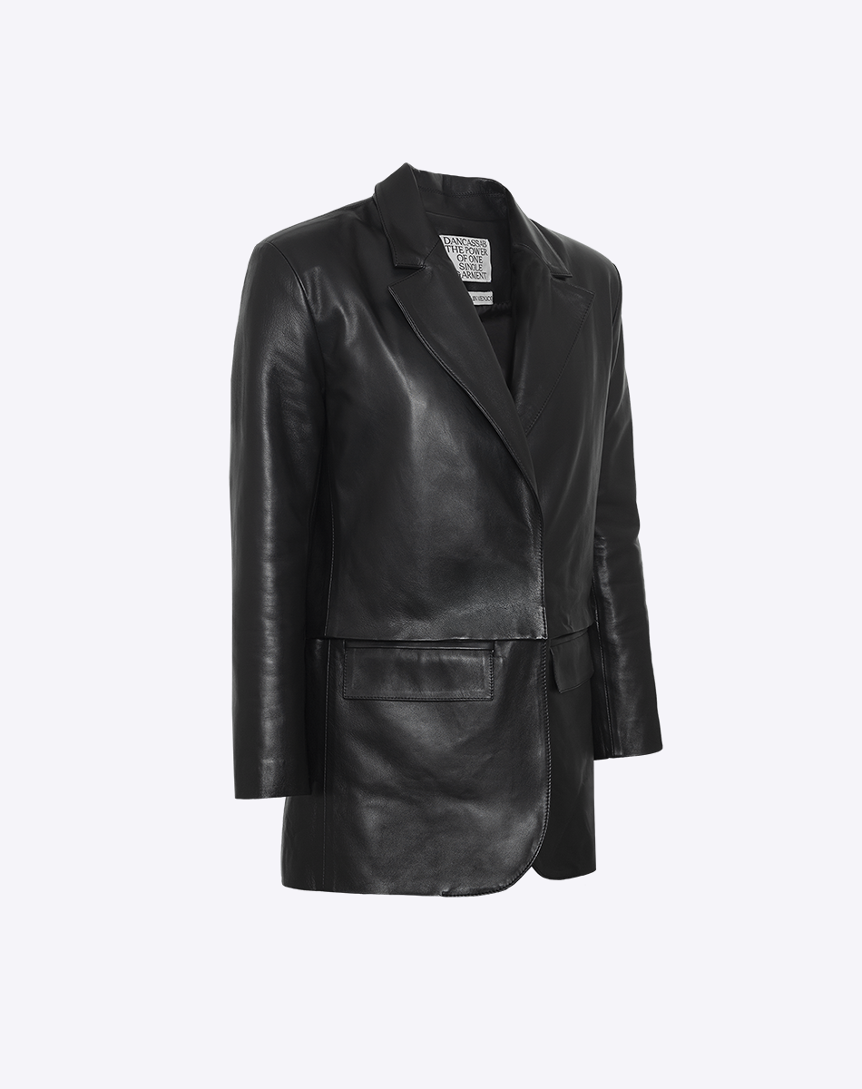 Alicia Leather Blazer