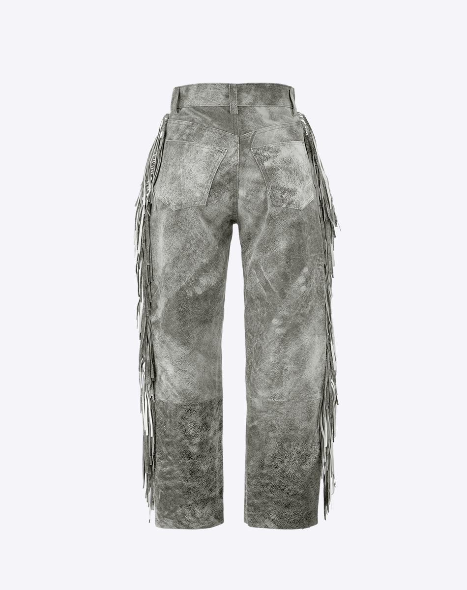 Amador Leather Fringe Pants