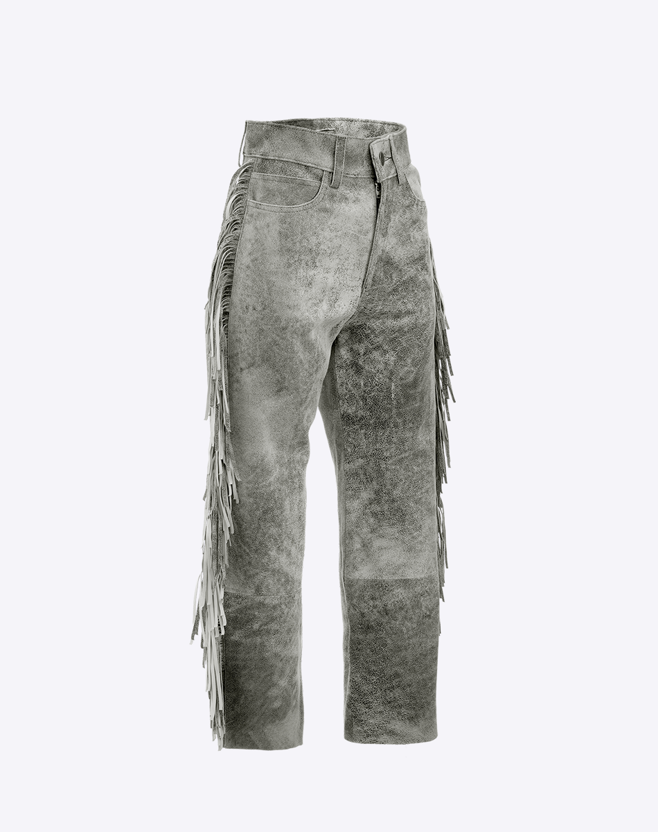 Amador Leather Fringe Pants