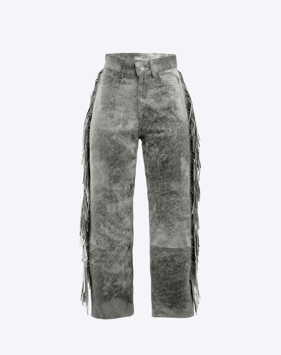 Amador Leather Fringe Pants