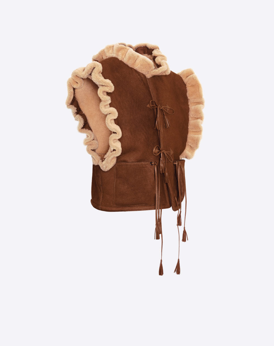 Cerezo Suede & Shearling Vest