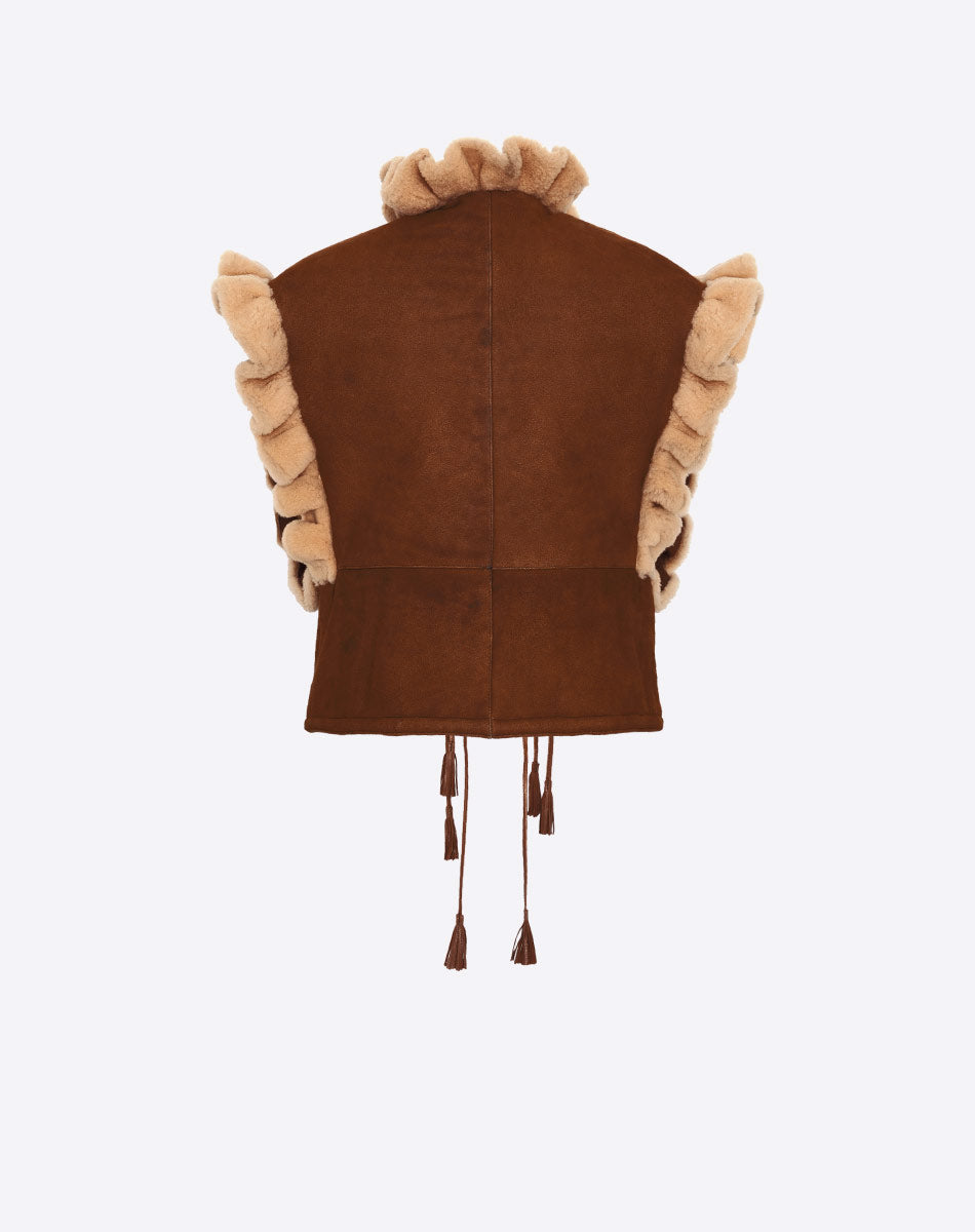 Cerezo Suede & Shearling Vest
