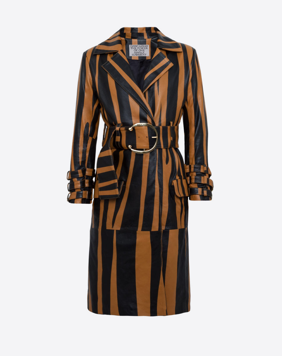 Diana Leather Trench Coat