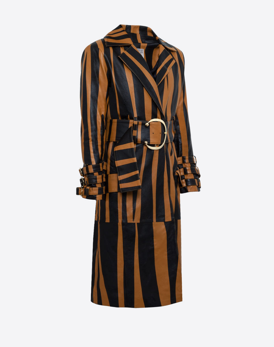 Diana Leather Trench Coat