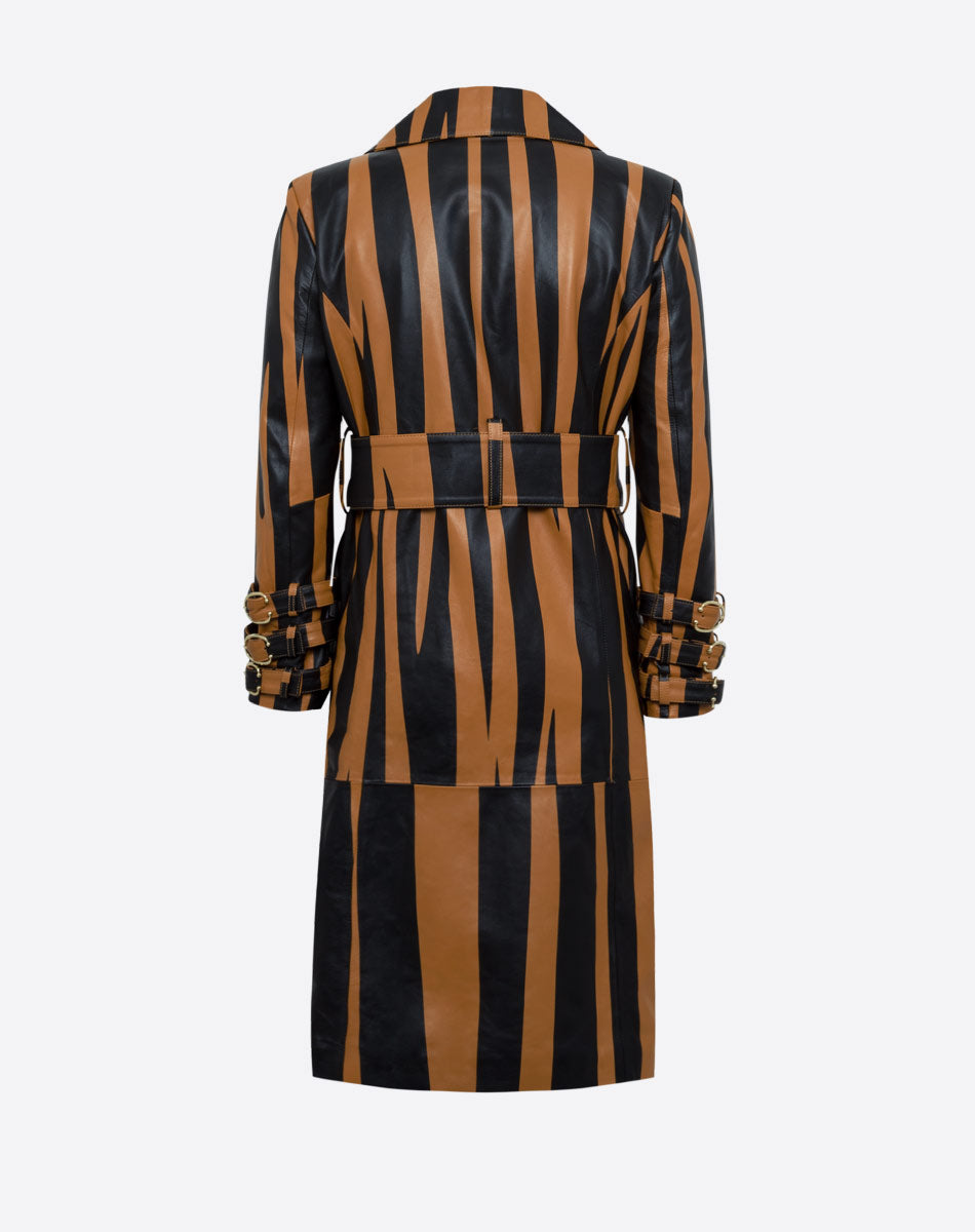 Diana Leather Trench Coat