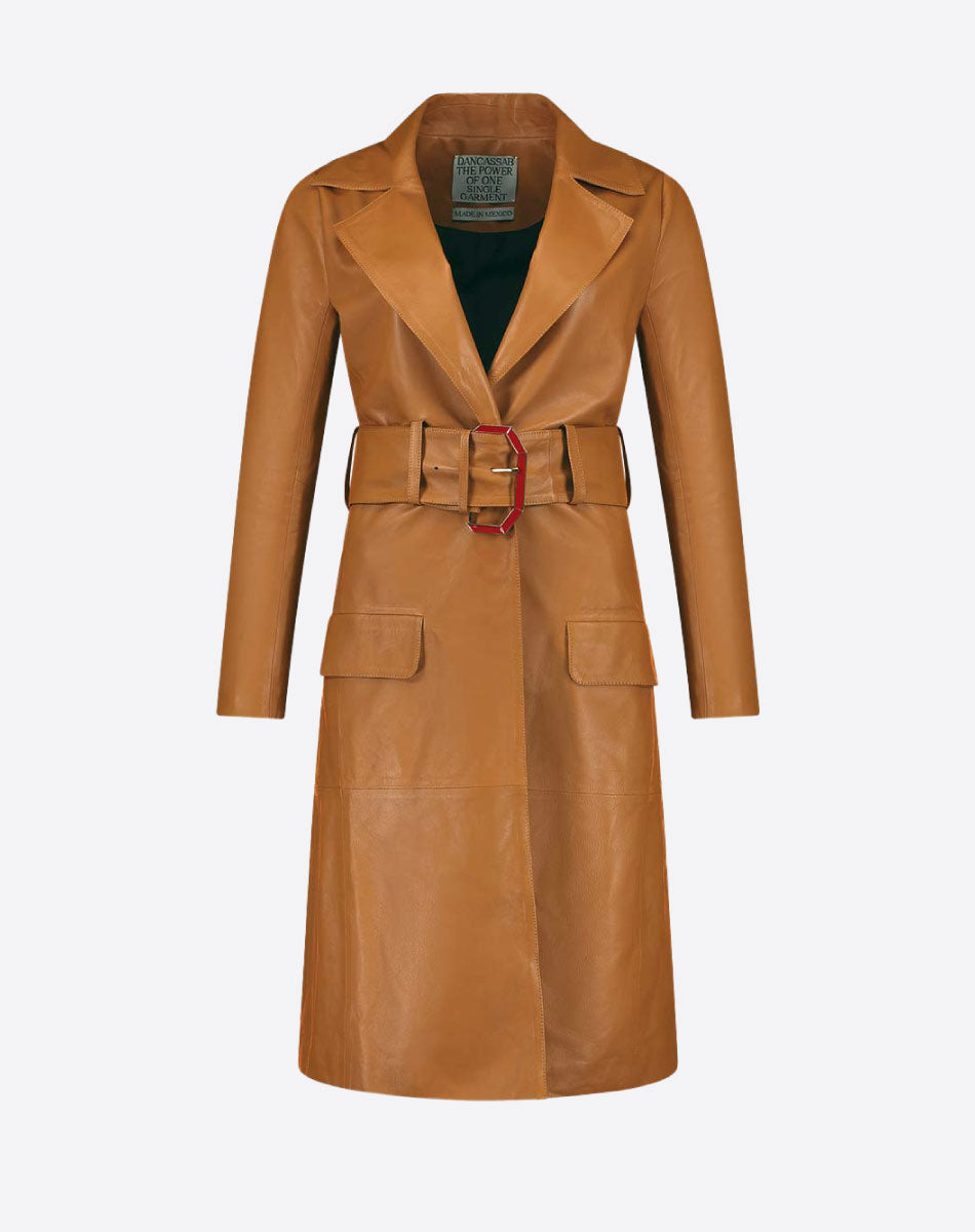 Diana Leather Trench Coat