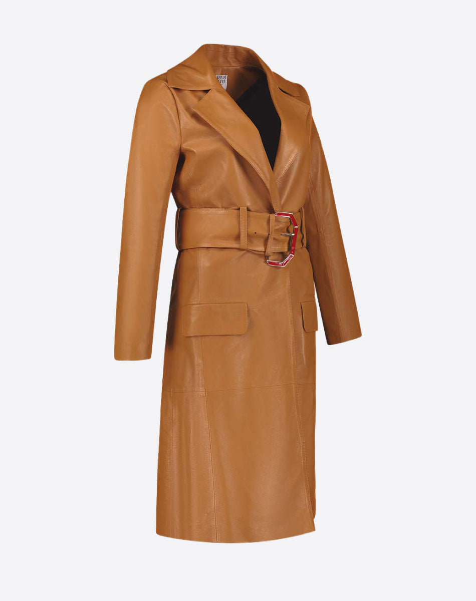 Diana Leather Trench Coat