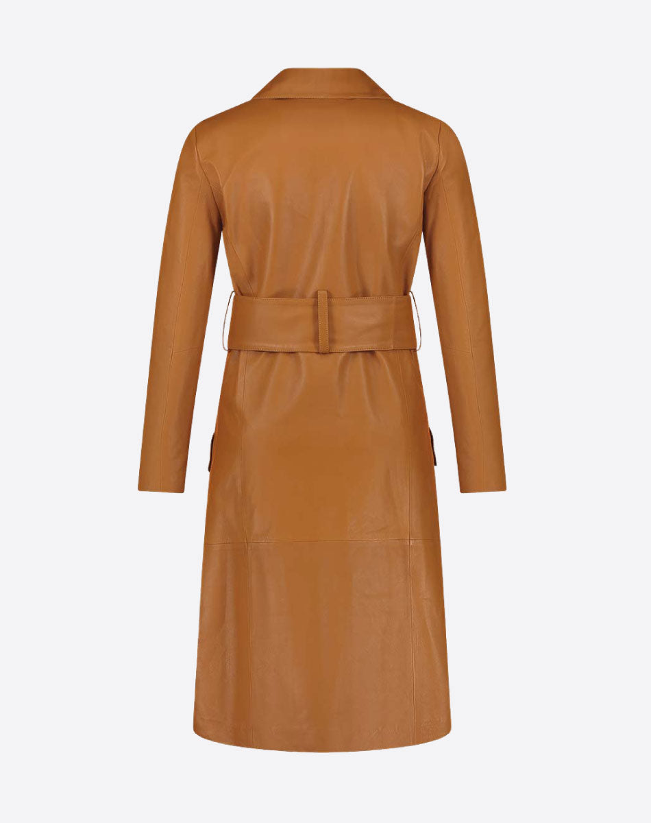 Diana Leather Trench Coat