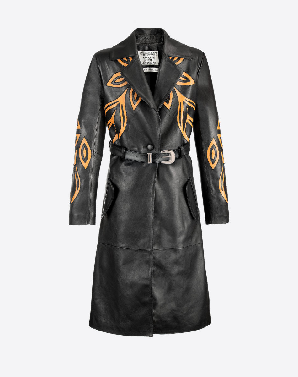 Diana Leather Trench Coat