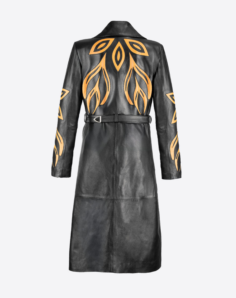 Diana Leather Trench Coat