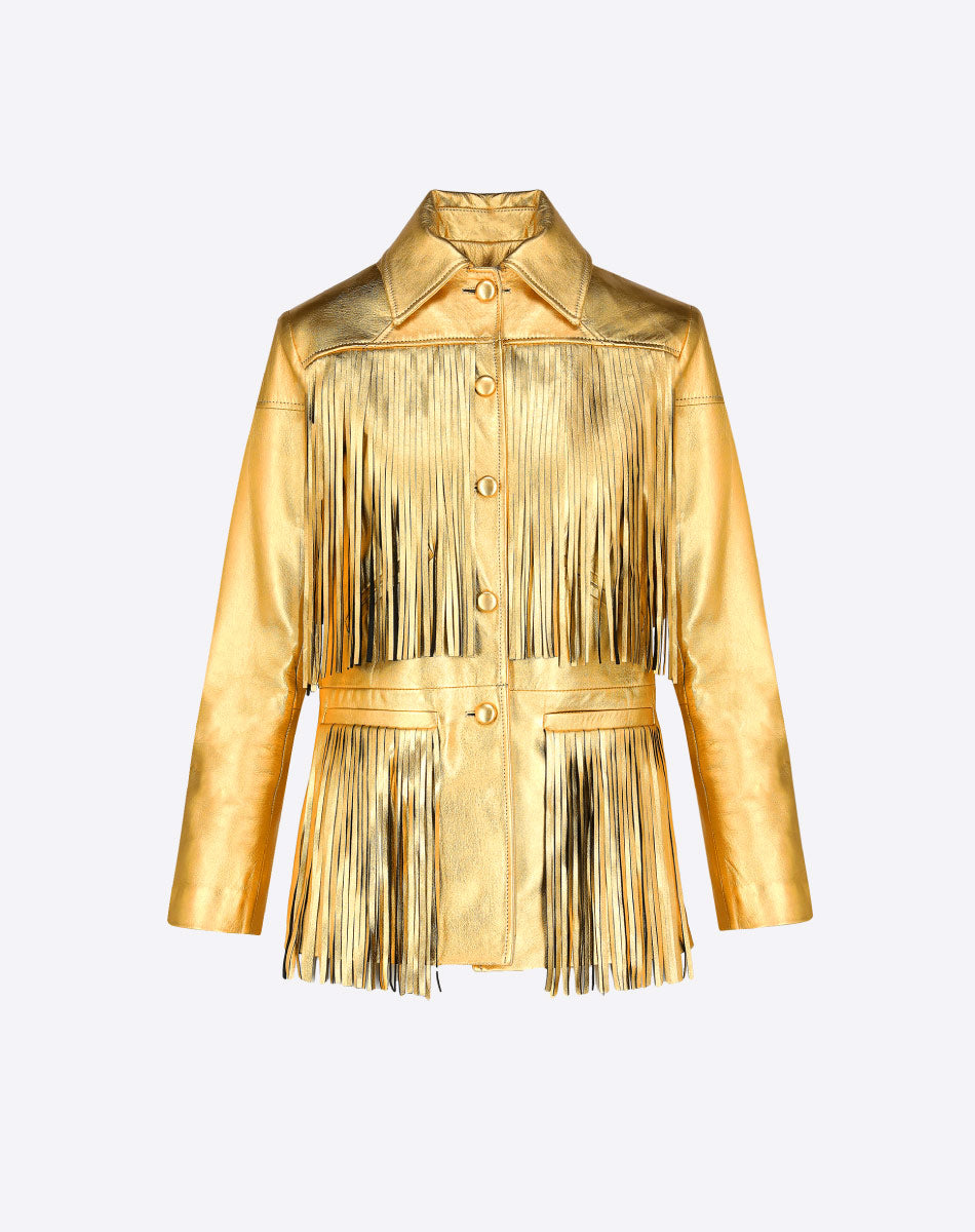 Dixie Leather Fringe Jacket