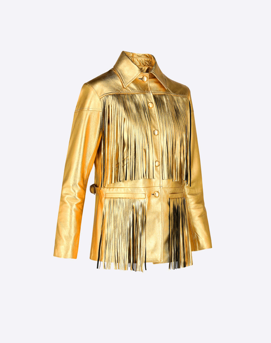 Dixie Leather Fringe Jacket