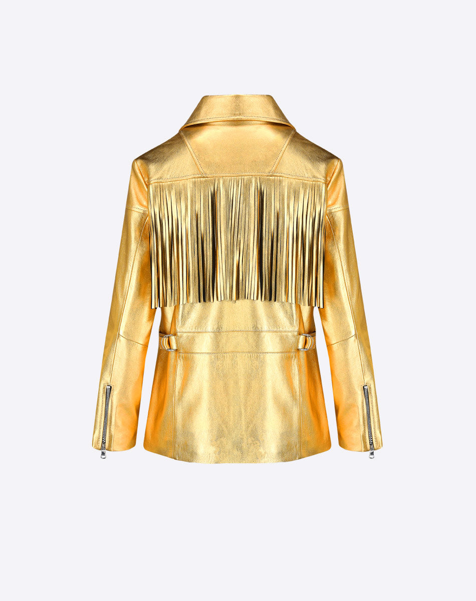 Dixie Leather Fringe Jacket
