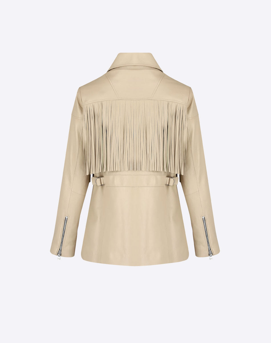Dixie Leather Fringe Jacket
