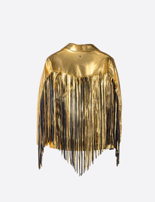 Dolly Leather Fringe Jacket