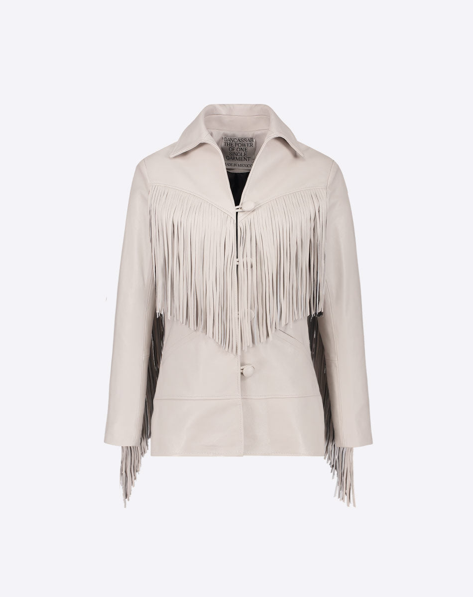 Dottie Leather Fringe Jacket