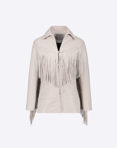 Dottie Leather Fringe Jacket
