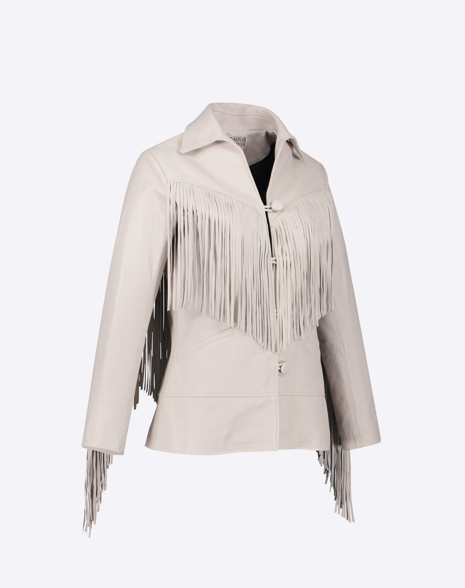 Dottie Leather Fringe Jacket
