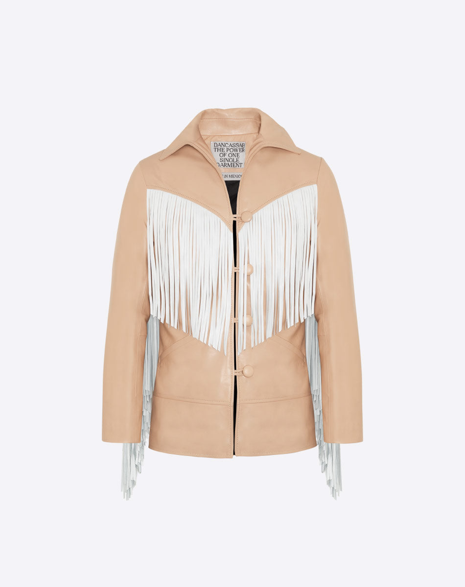 Dottie Leather Fringe Jacket