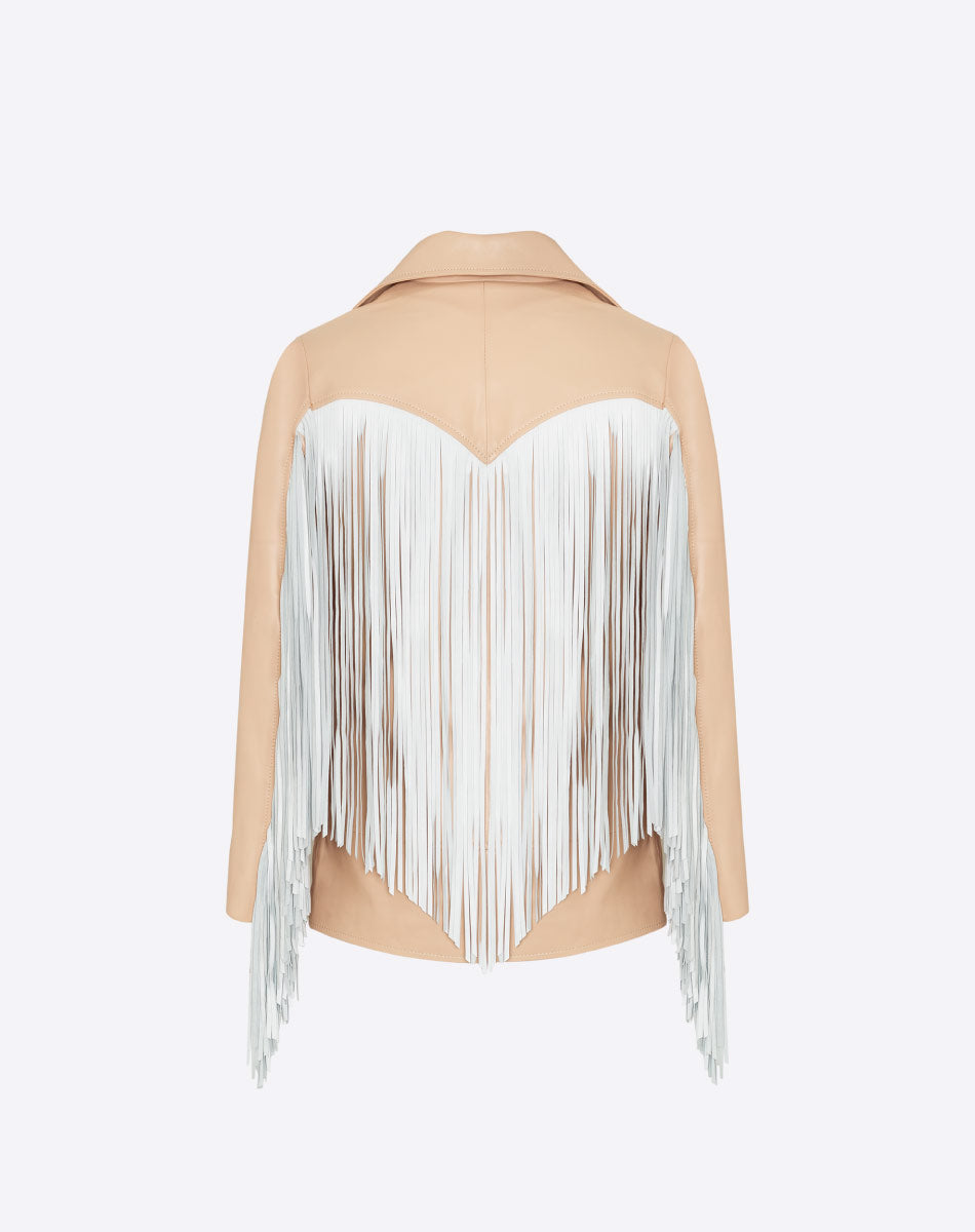 Dottie Leather Fringe Jacket