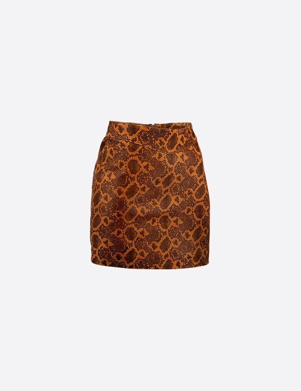 Eartha Leather Mini Skirt