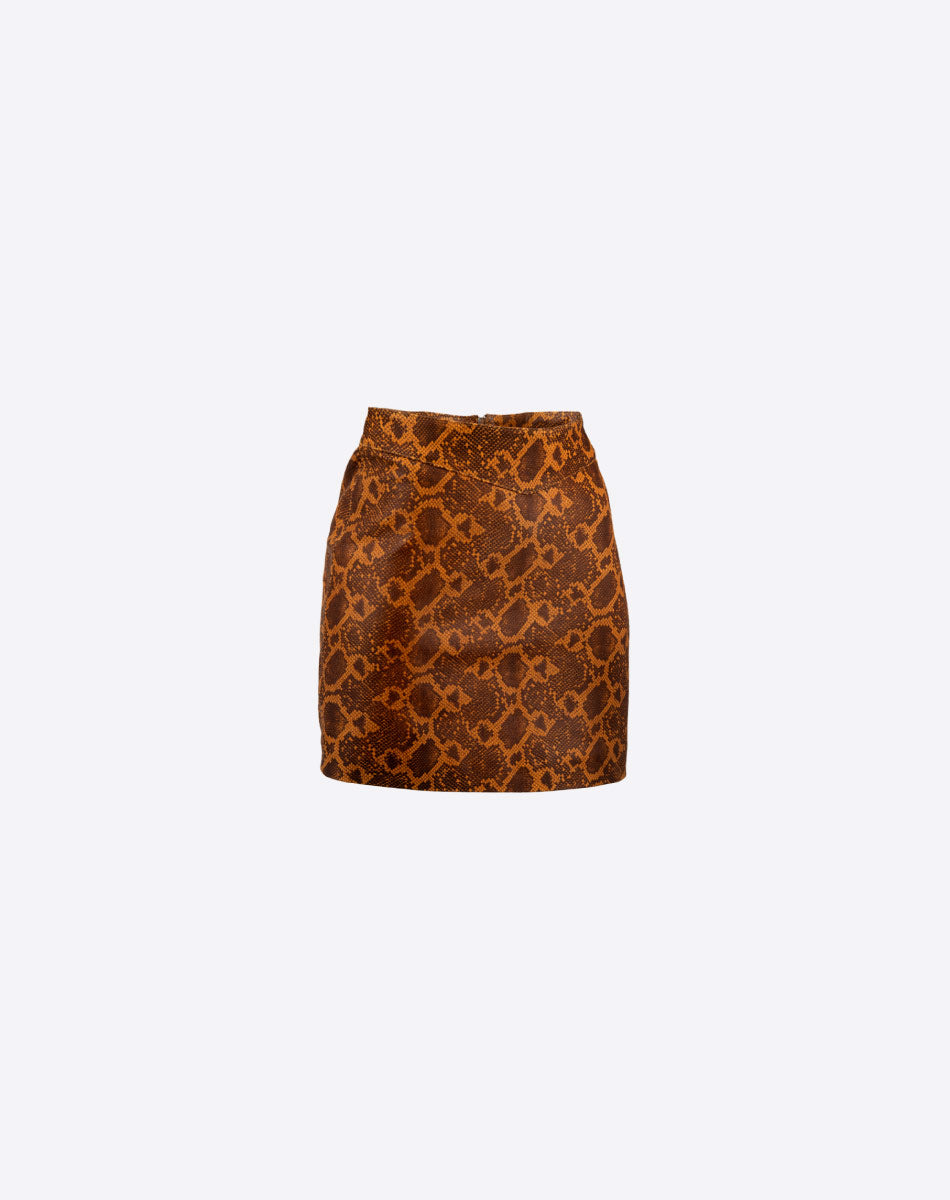 Eartha Leather Mini Skirt
