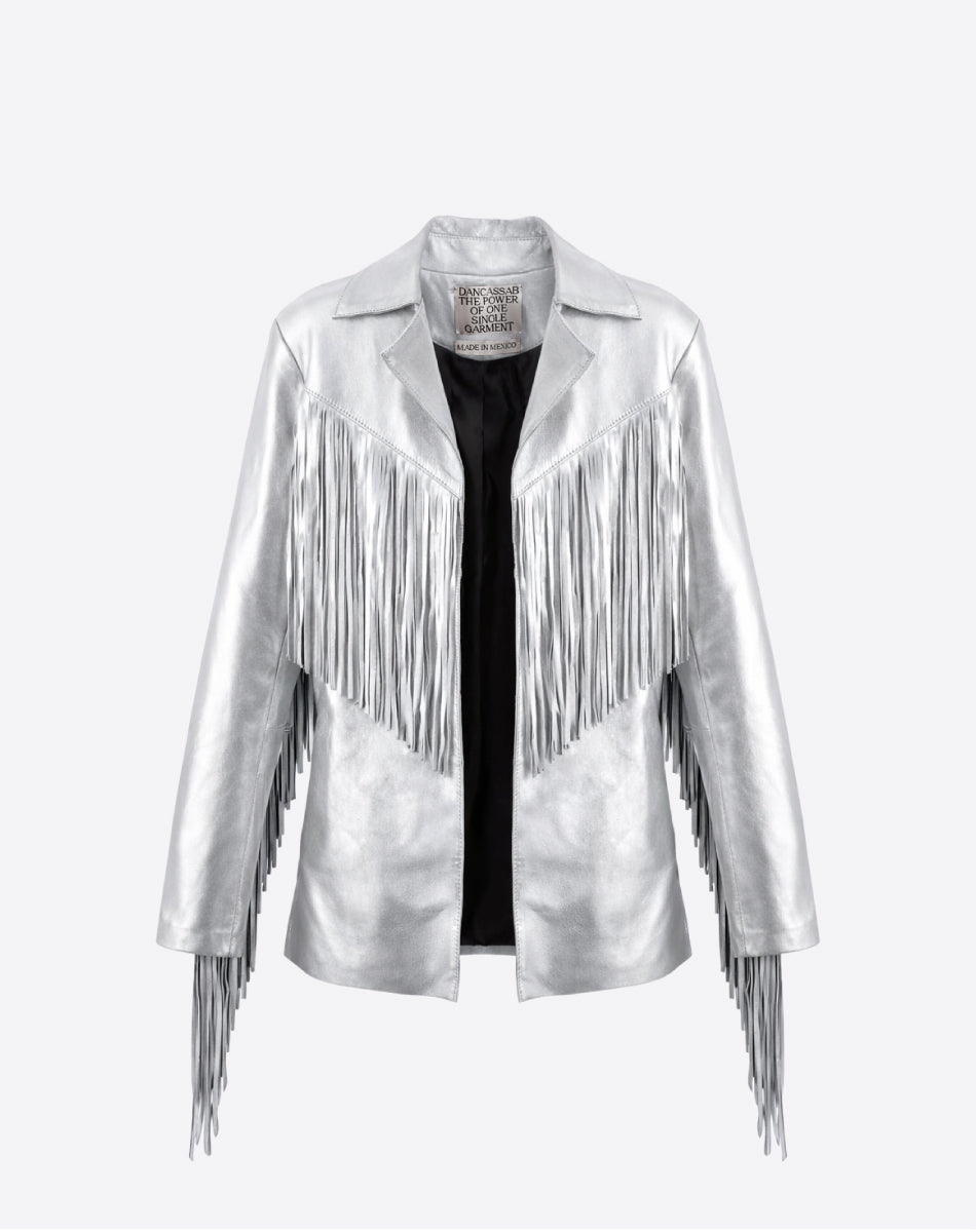 Laurel Leather Fringe Jacket