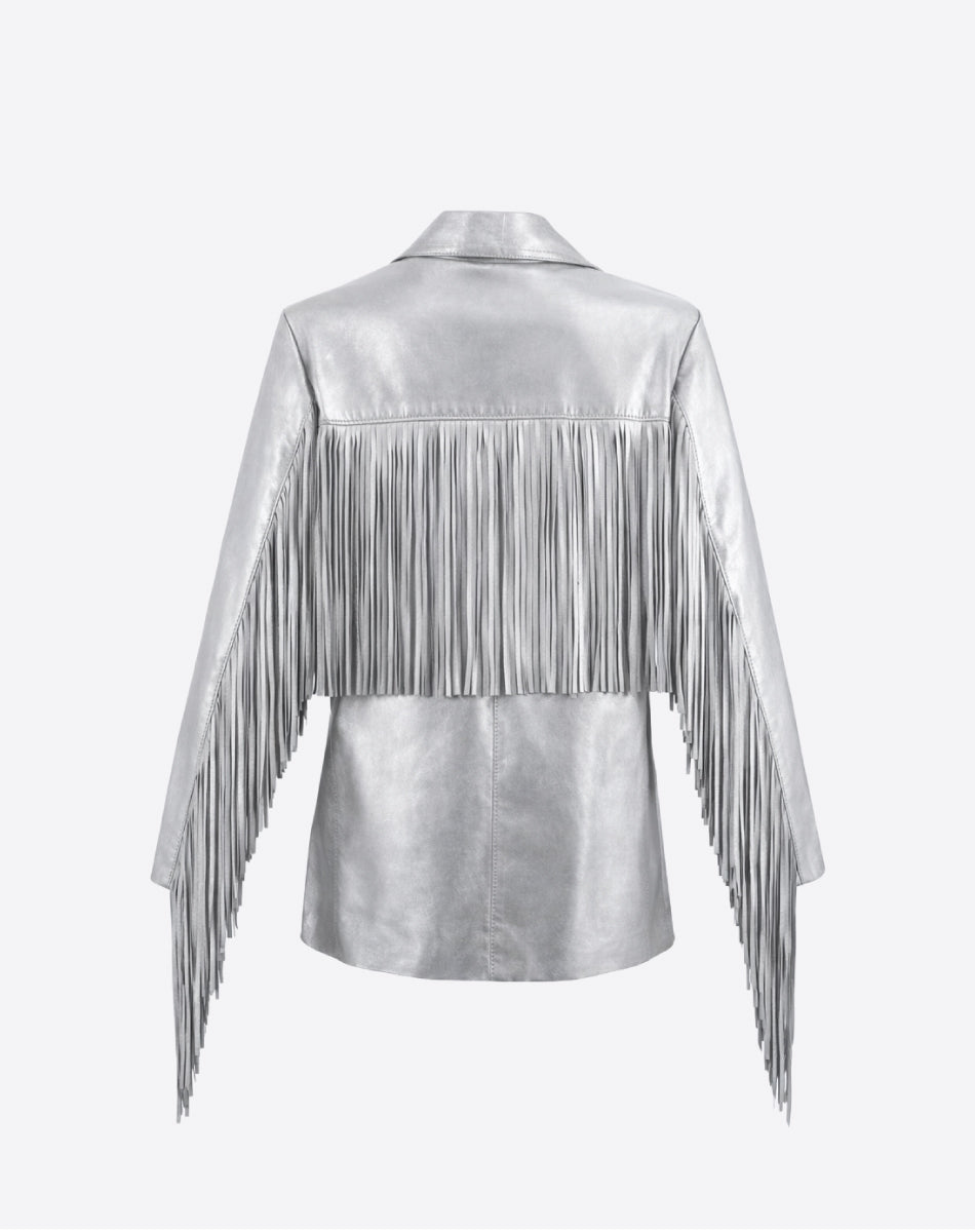 Laurel Leather Fringe Jacket