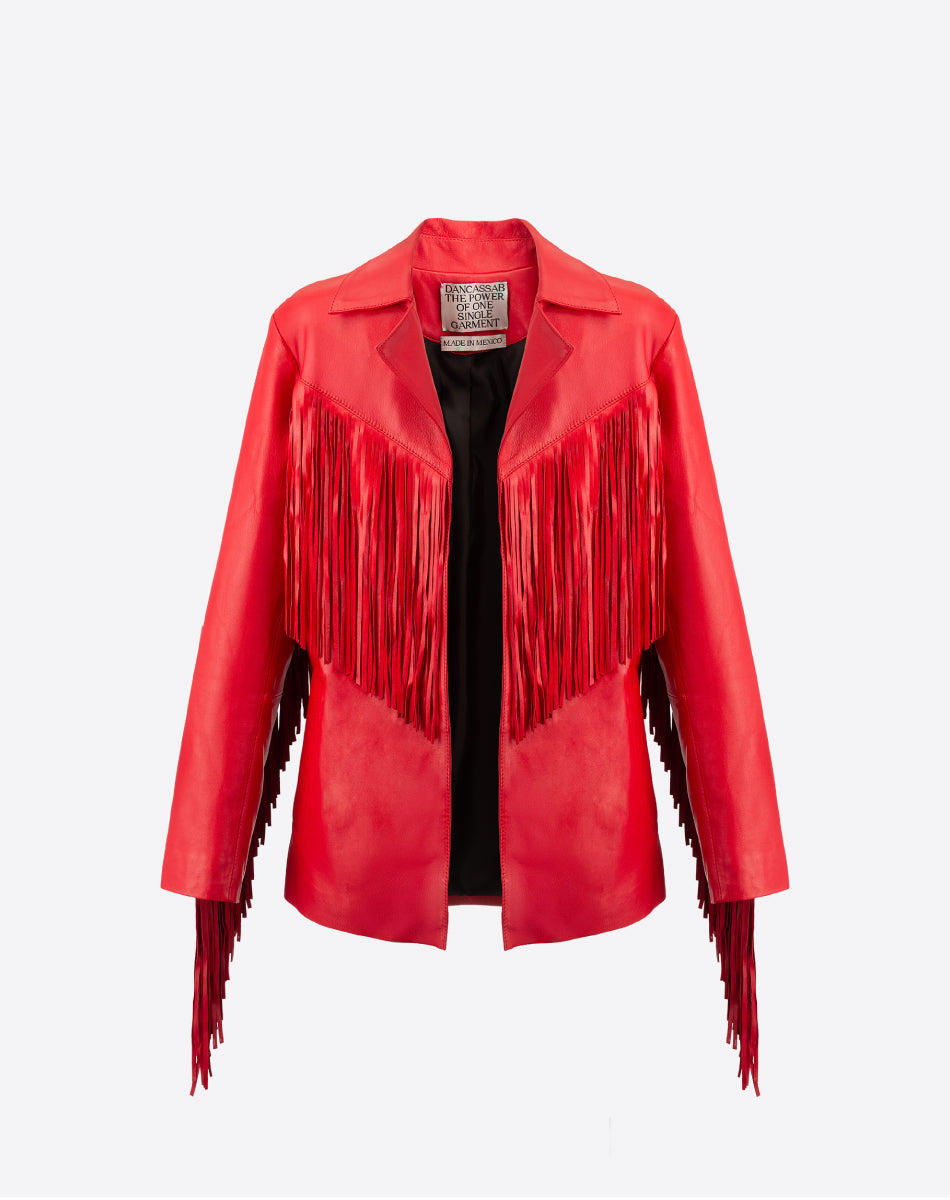 Laurel Leather Fringe Jacket