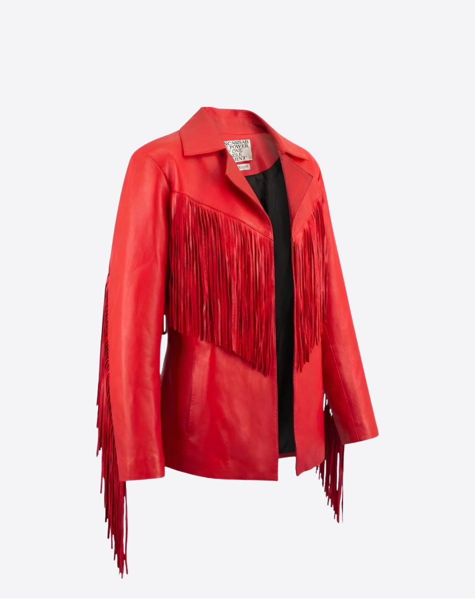 Laurel Leather Fringe Jacket