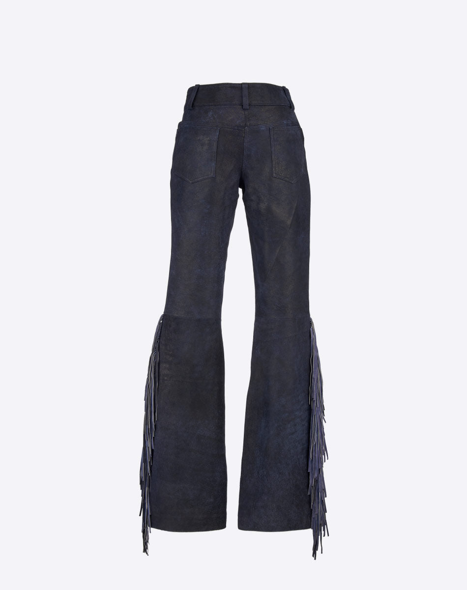 Lindsey Leather Fringe Pant