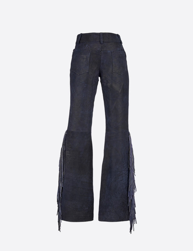 Lindsey Leather Fringe Pant