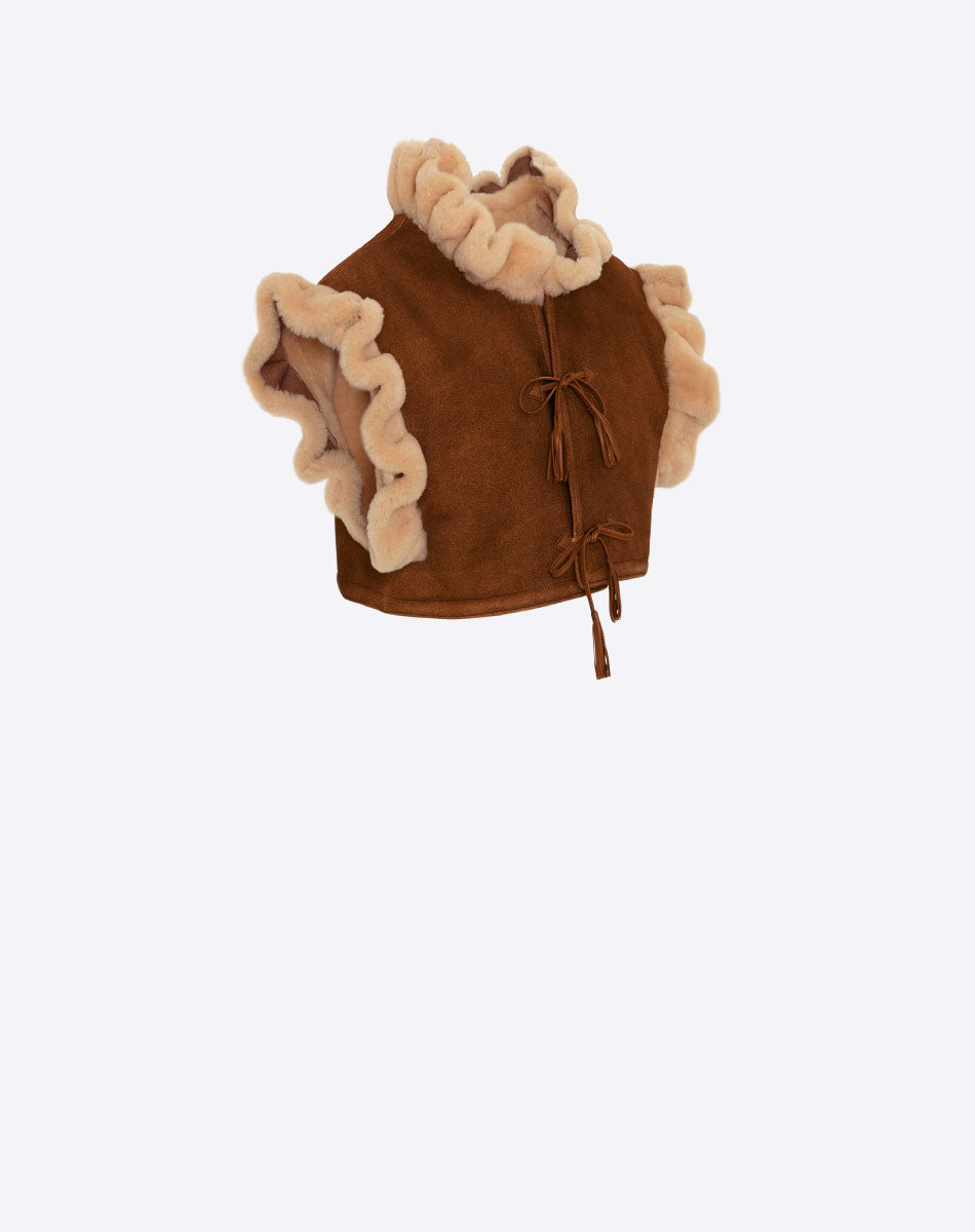 Lirio Shearling Suede Vest