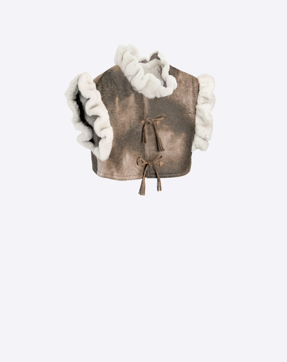 Lirio Shearling Leather Vest