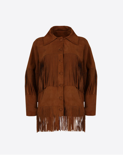 Loretta Suede Fringe Jacket