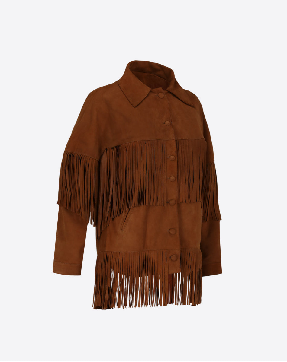 Loretta Suede Fringe Jacket