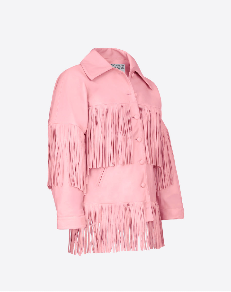 Loretta Leather Fringe Jacket