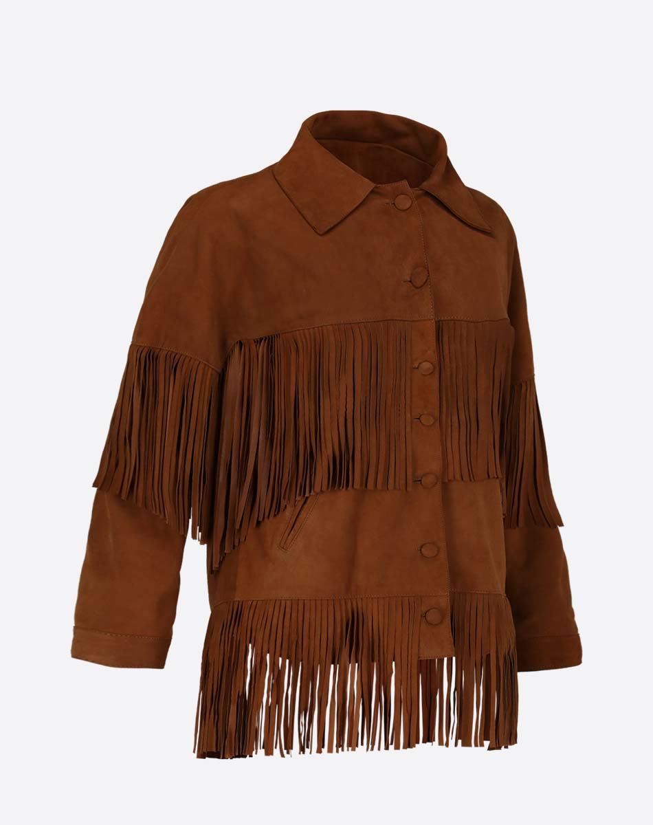 Loretta Suede Fringe Jacket