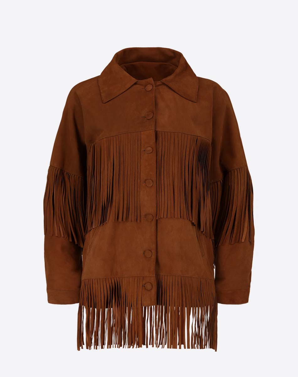 Loretta Suede Fringe Jacket