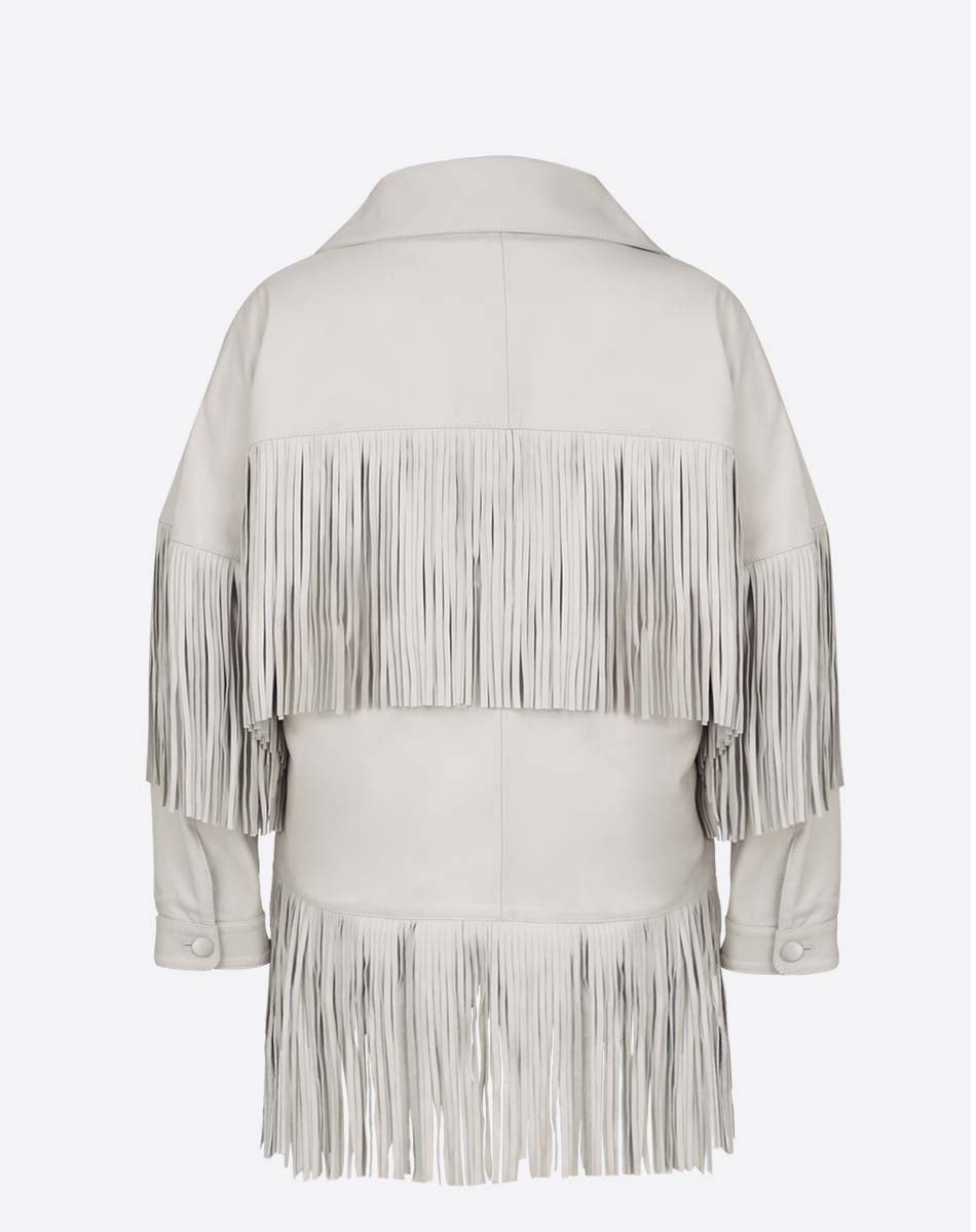 Loretta Leather Fringe Jacket