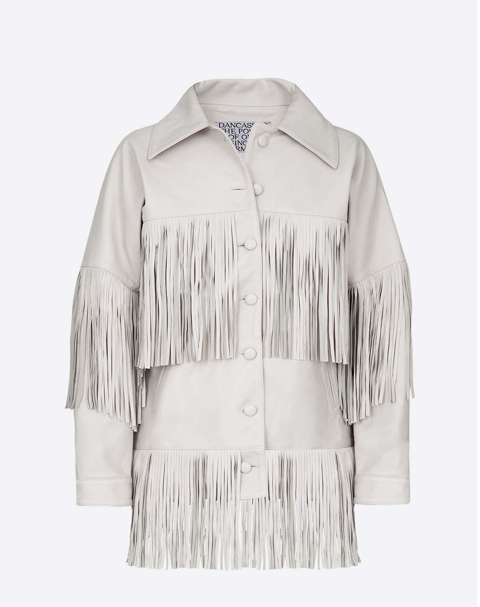 Loretta Leather Fringe Jacket