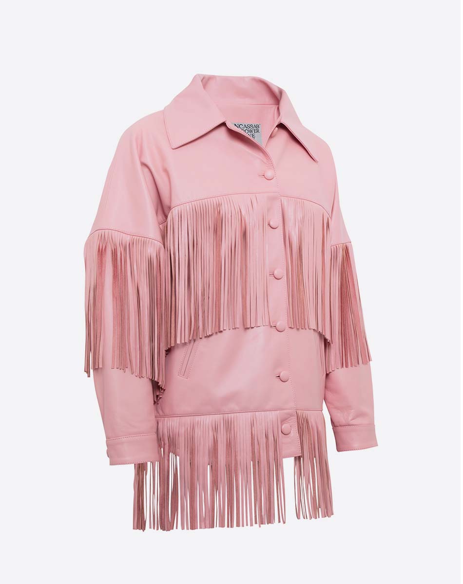 Loretta Leather Fringe Jacket