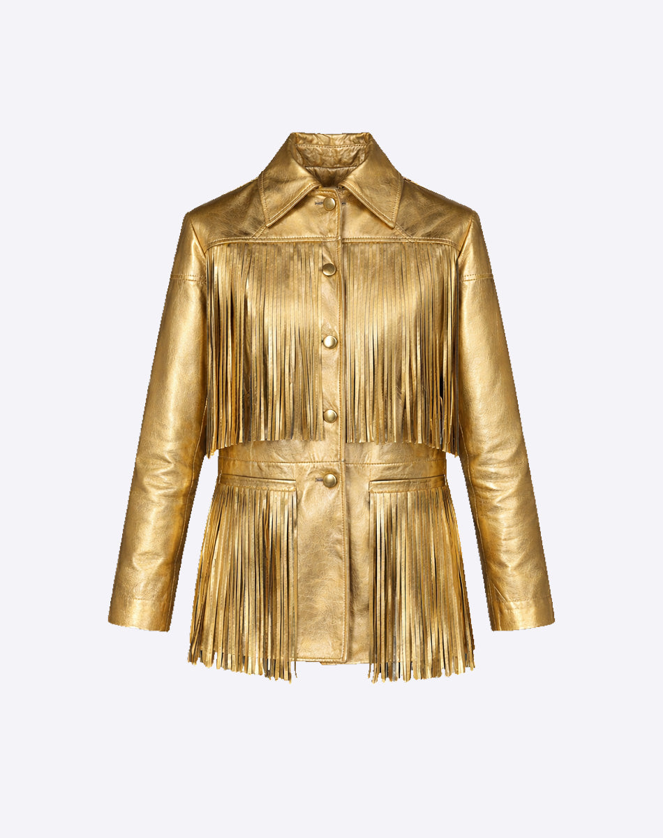 Dixie Leather Fringe Jacket