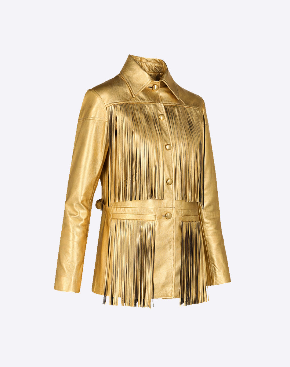 Dixie Leather Fringe Jacket