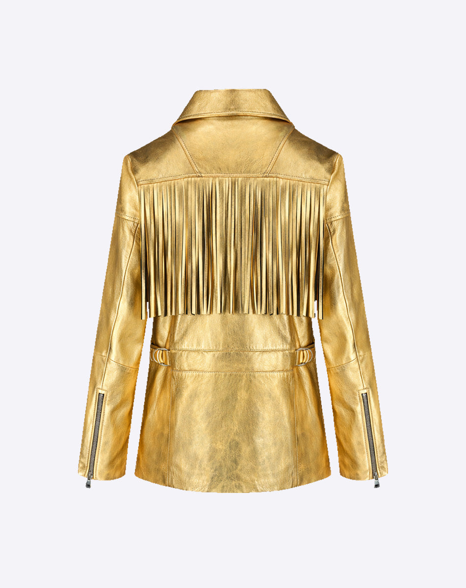 Dixie Leather Fringe Jacket