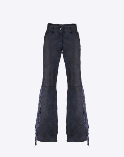 Lindsey Leather Fringe Pant
