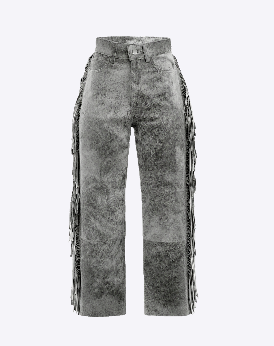 Amador Leather Fringe Pants