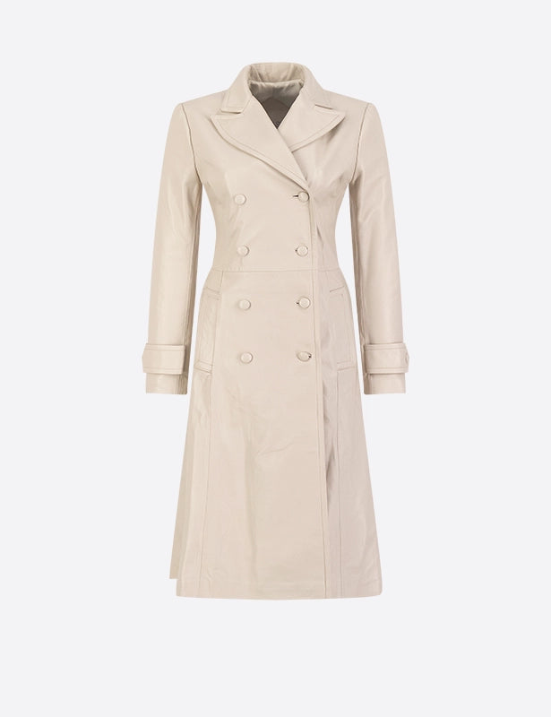 Nova Leather Trench Coat